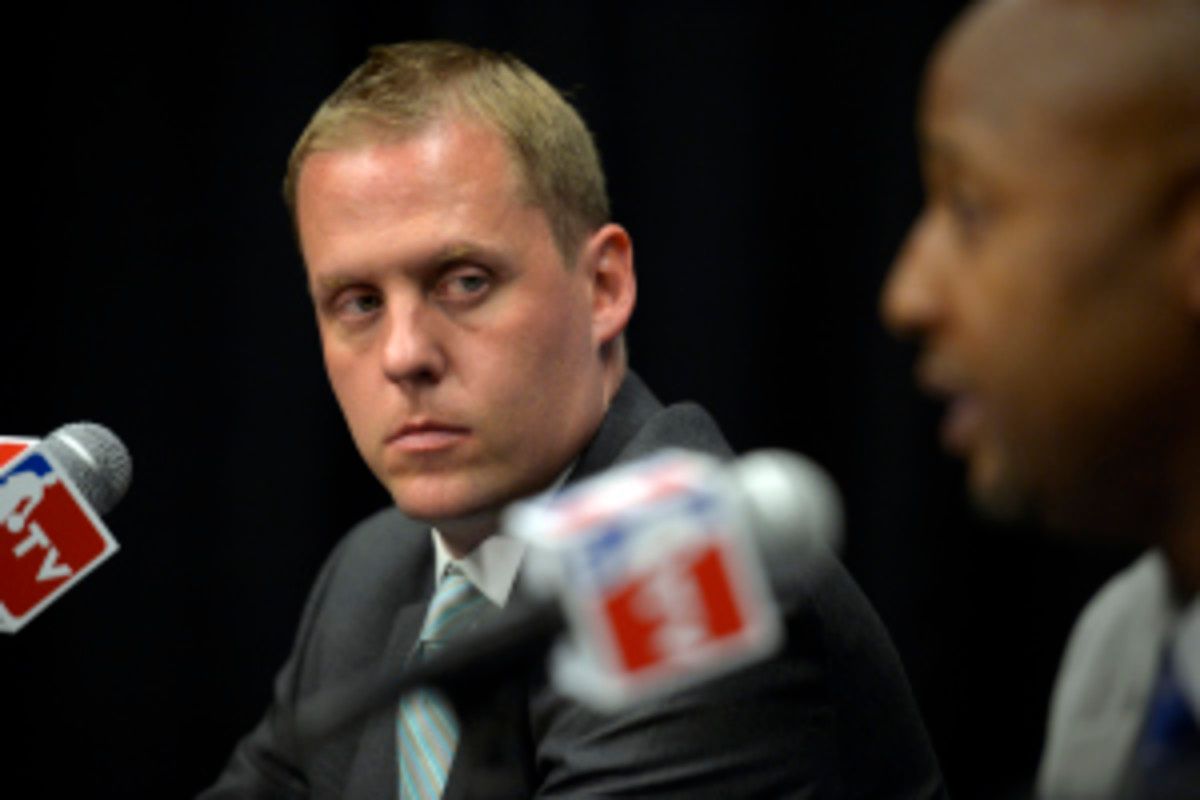 Nuggets General Manager Tim Connelly will look to trade up or add a veteran. (John Leyba/Getty Images)