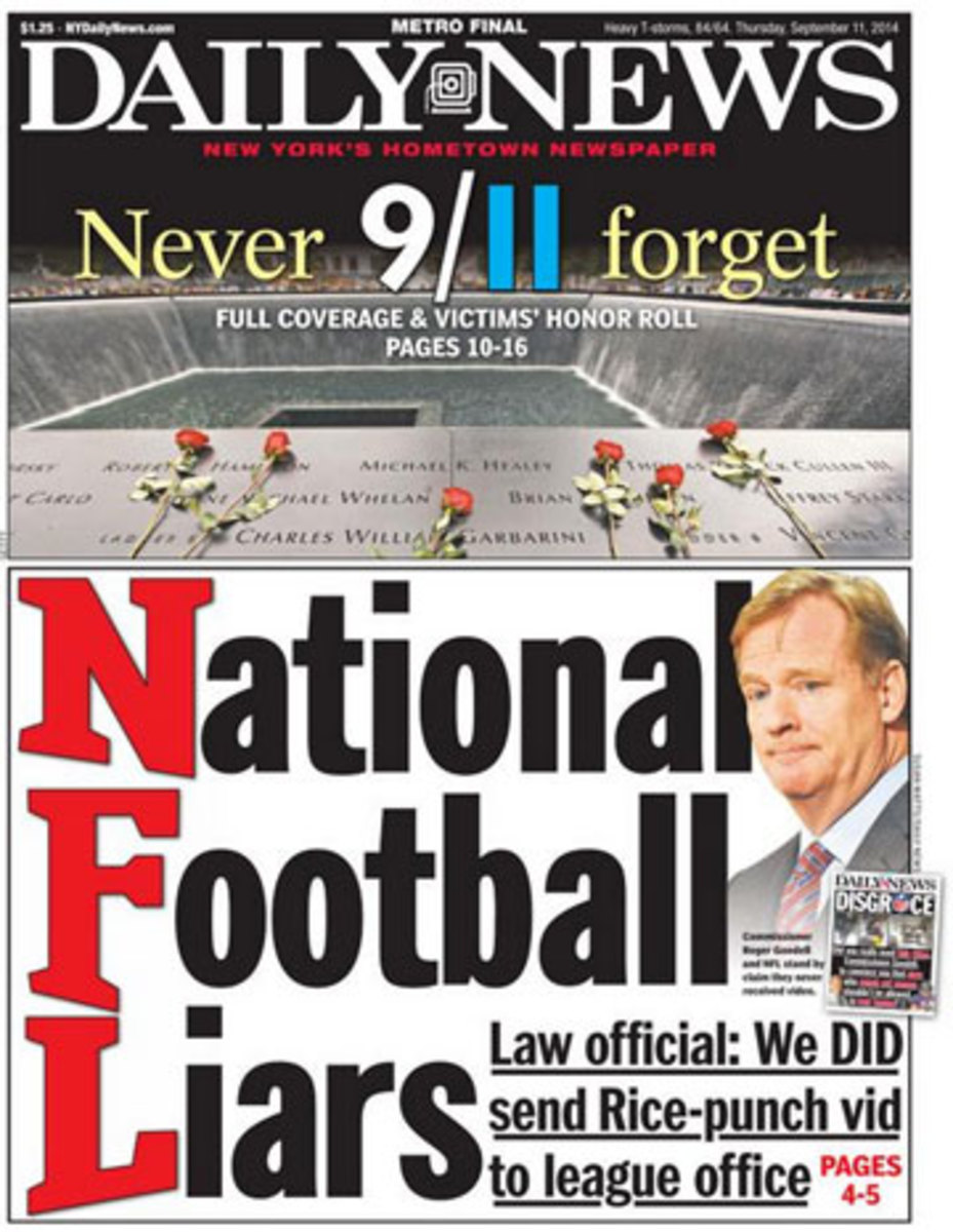 The front page of the New York Daily News on Thursday morning. (Photo courtesy Twitter)