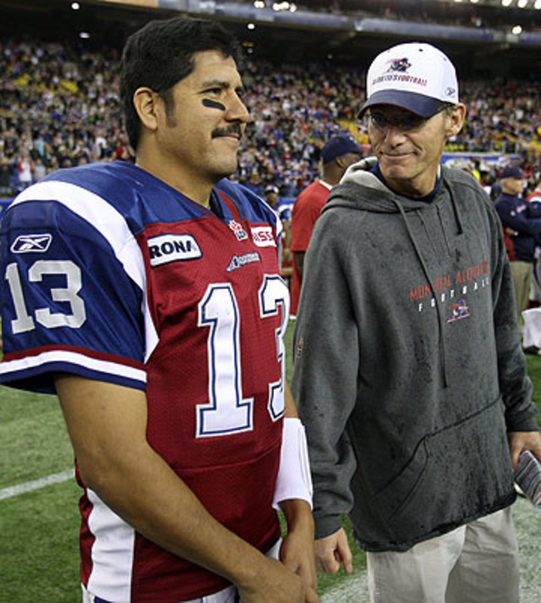Trestman coached CFL legend Anthony Calvillo for five of the quarterback's 20 seasons. (Ryan Remiorz/The Canadian Press/AP)