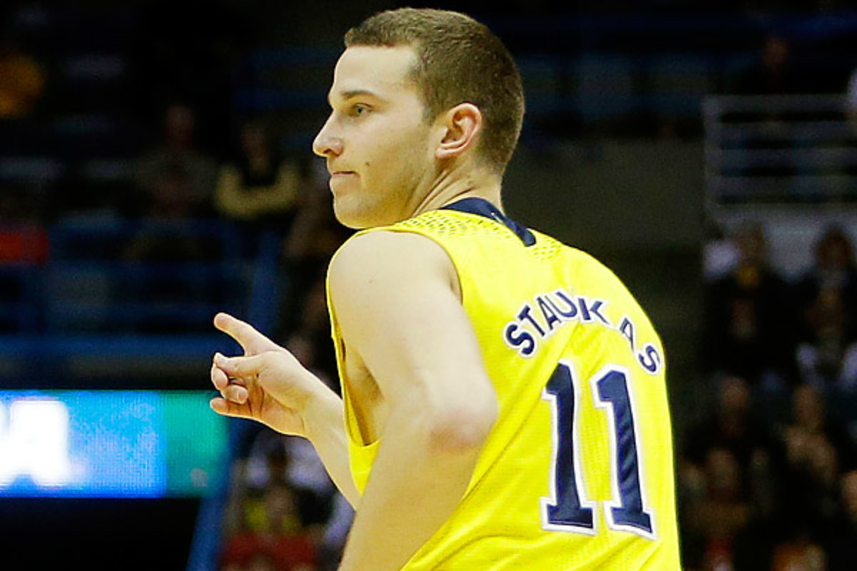 Nick Stauskas and the Wolverines are looking to make their second straight Elite Eight appearance.  (Mike McGinnis/Getty Images)