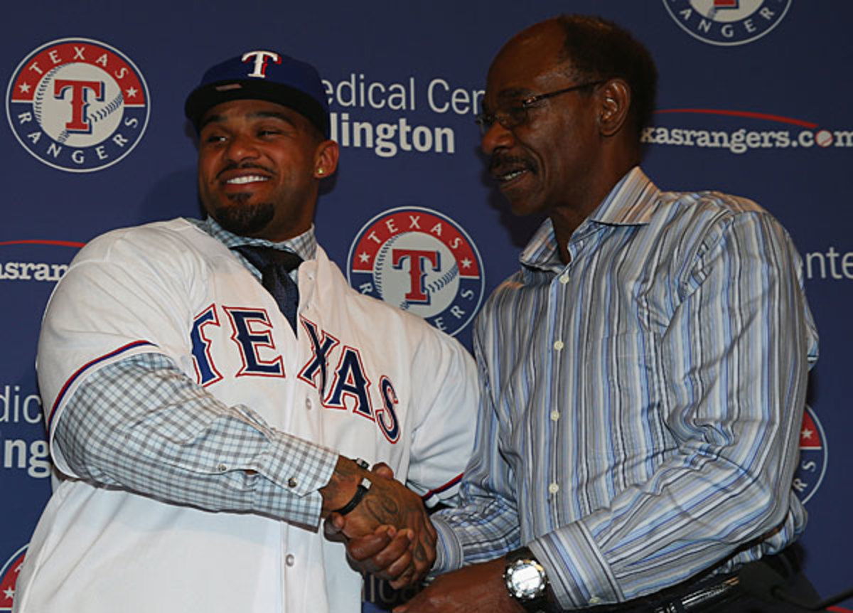Prince Fielder and Ron Washington, Rangers