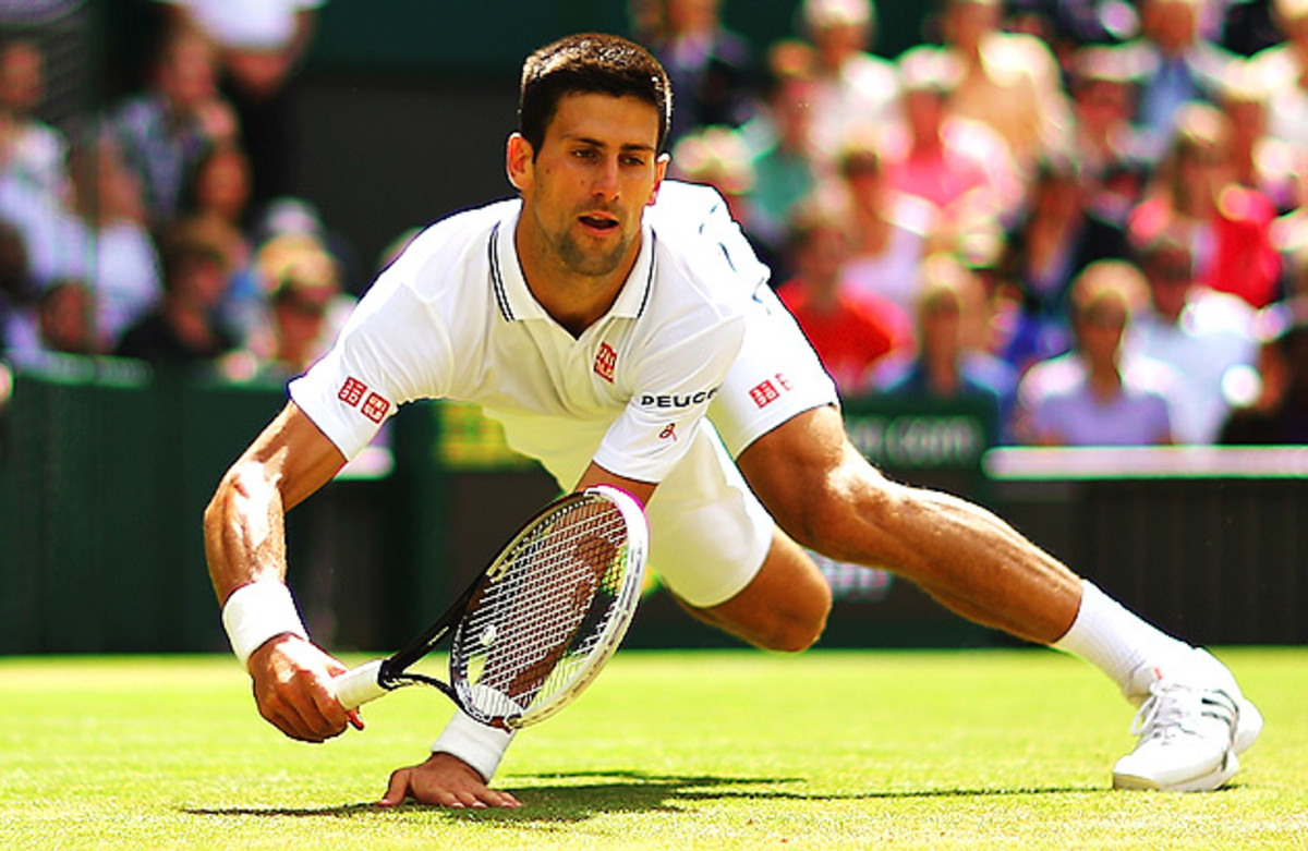 Novak Djokovic took a hard fall against Gilles Simon, but managed to get back up and win the match.