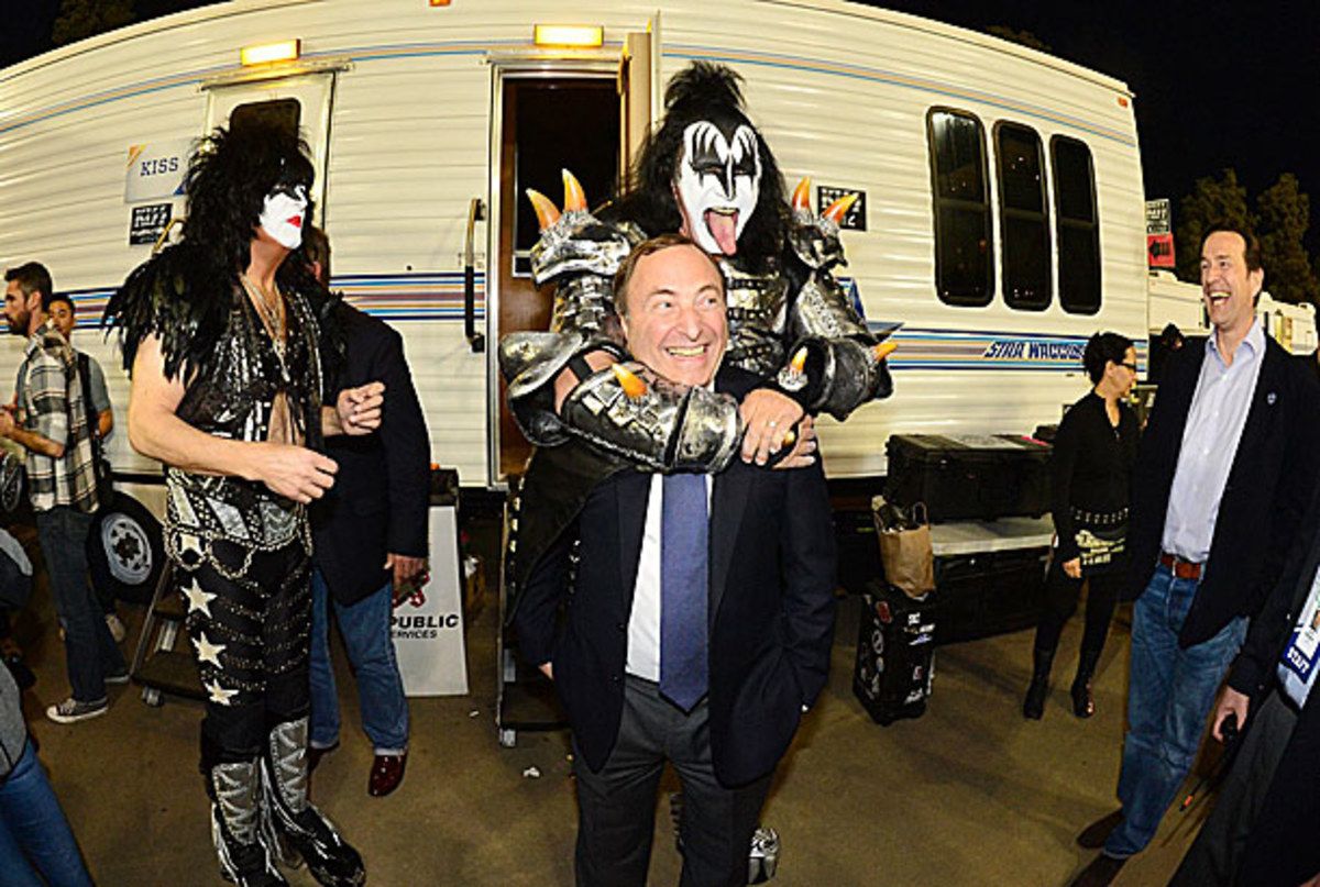 NHL Commissioner Gary Bettman and KISS