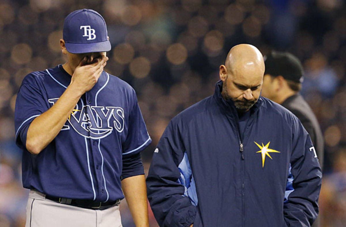 Matt Moore left his April 7 start with an elbow injury that will require Tommy John surgery. 