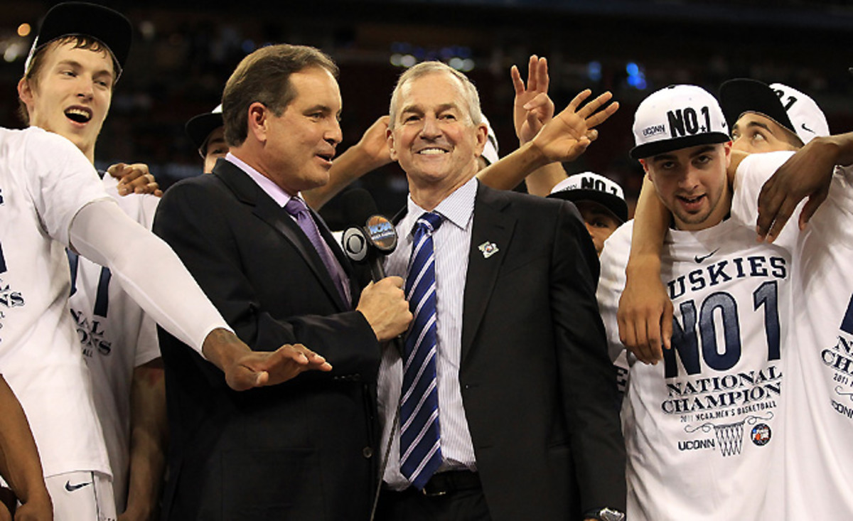 Jim Nantz, who called the Huskies' 2011 title game, will be the play-by-play announcer for the Final Four.