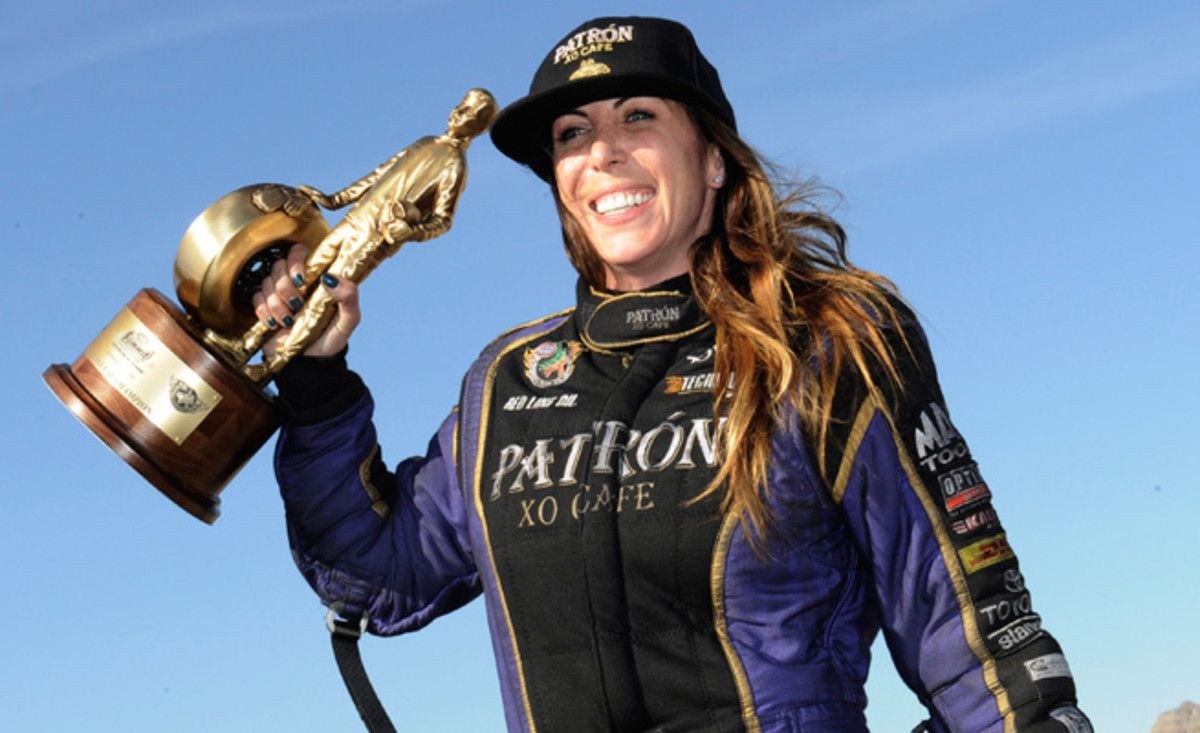 Alexis DeJoria was one of two female winners at the NHRA Nationals, the second time it's happened in history.