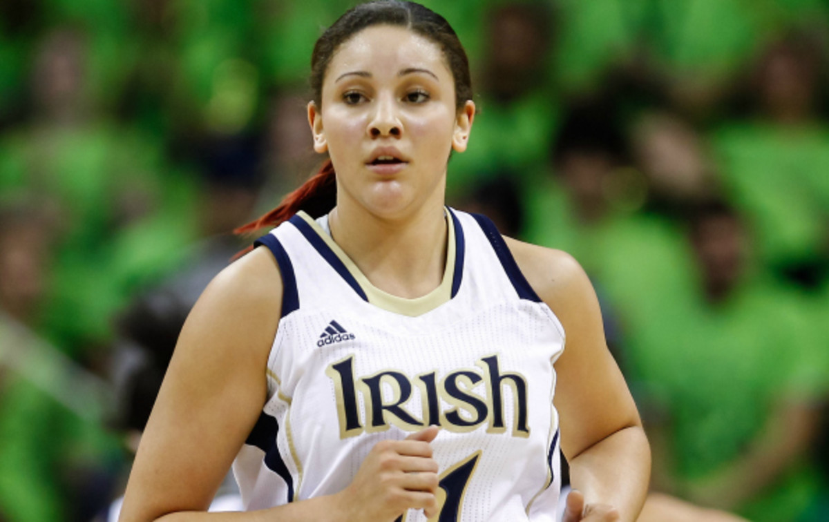 Natalie Achonwa led the top-seeded Irish in rebounding. (Michael Hickey/Getty Images)