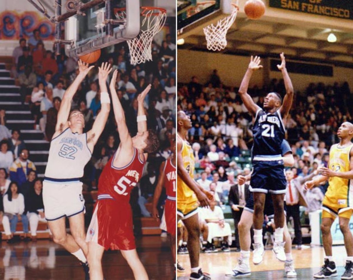 Former Cavs colleagues Chris Grant (left) and Mike Brown were first teammates at USD.