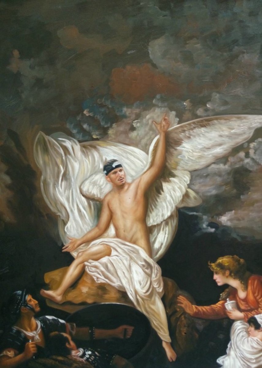 Jermaine Kearse in 'The Angel of the Lord Announcing the Resurrection' by Benjamin West, 1805