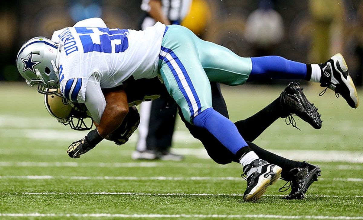 The Falcons took a chance on linebacker Justin Durant, who missed 16 of 32 games the past two seasons in Dallas. (Ronald Martinez/Getty Images)