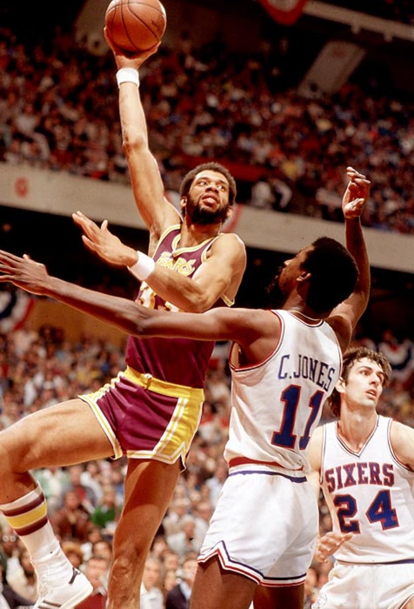 Kareem during the 1980 NBA Finals.