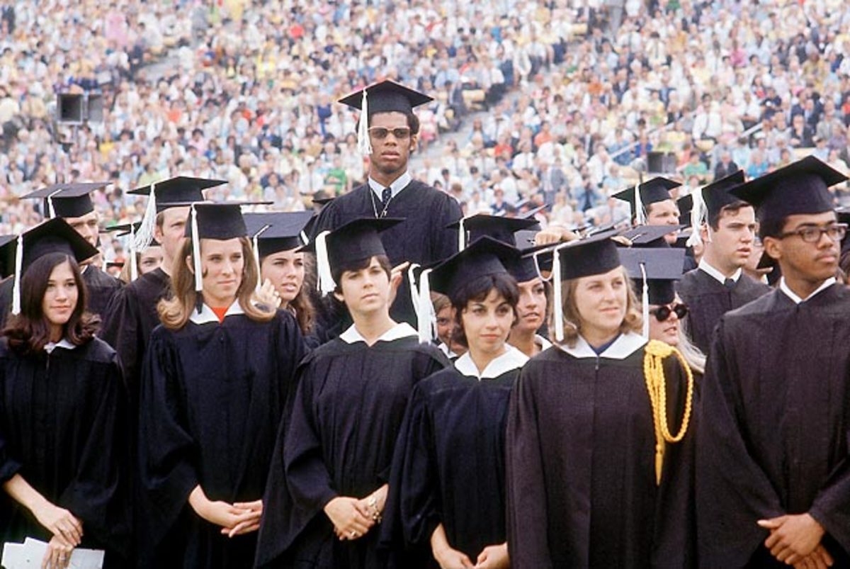 Kareem graduating from UCLA in 1969.