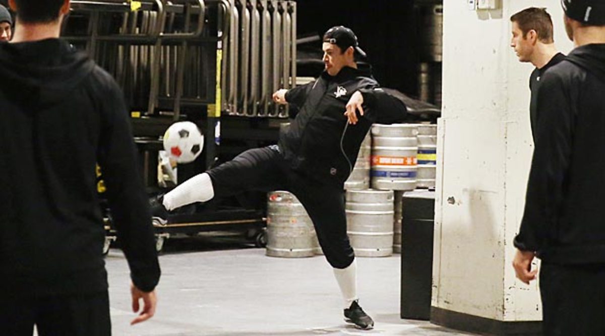 Too bad for Sid that the NHL won't allow a distinct kicking motion to be used for scoring power play goals.