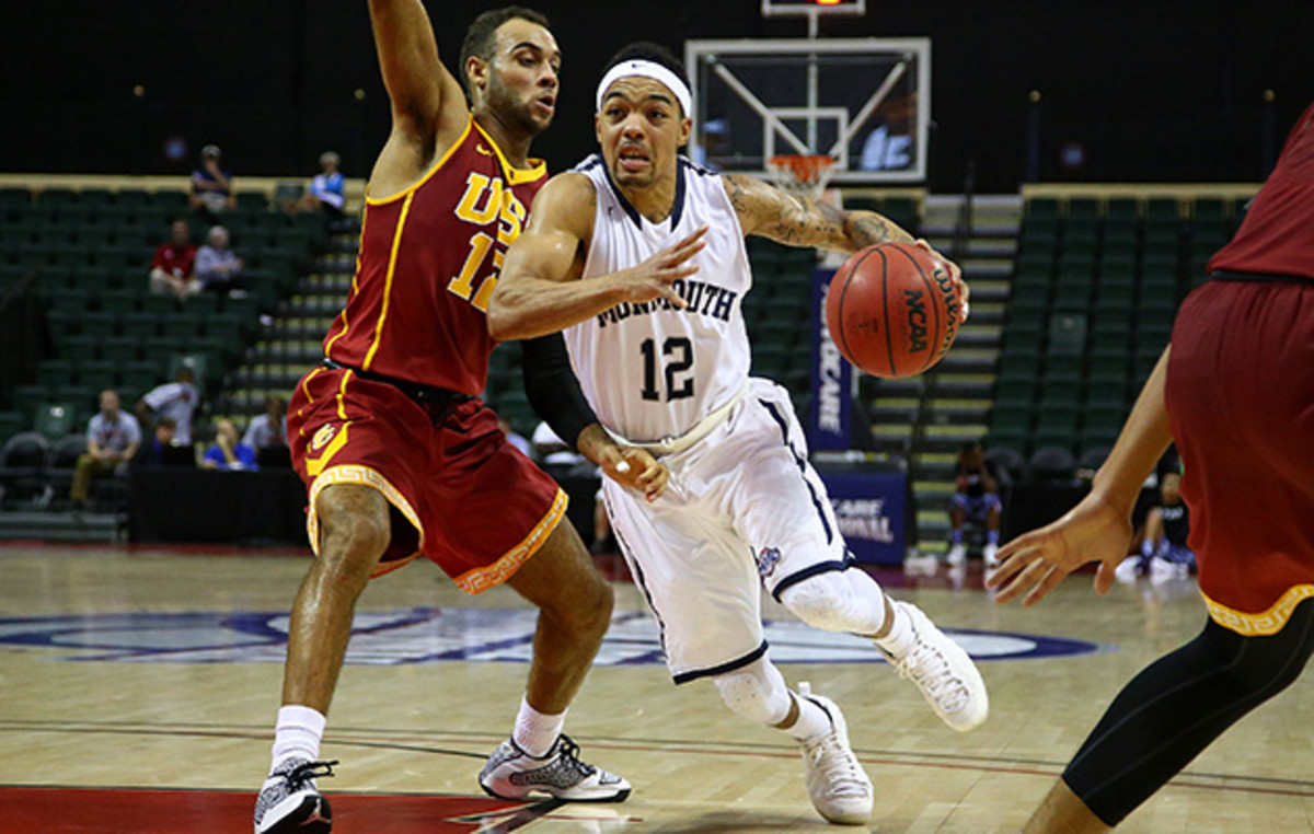 Justin Robinson has been Monmouth's on-court star and has given the bench plenty of cause for celebration this season.