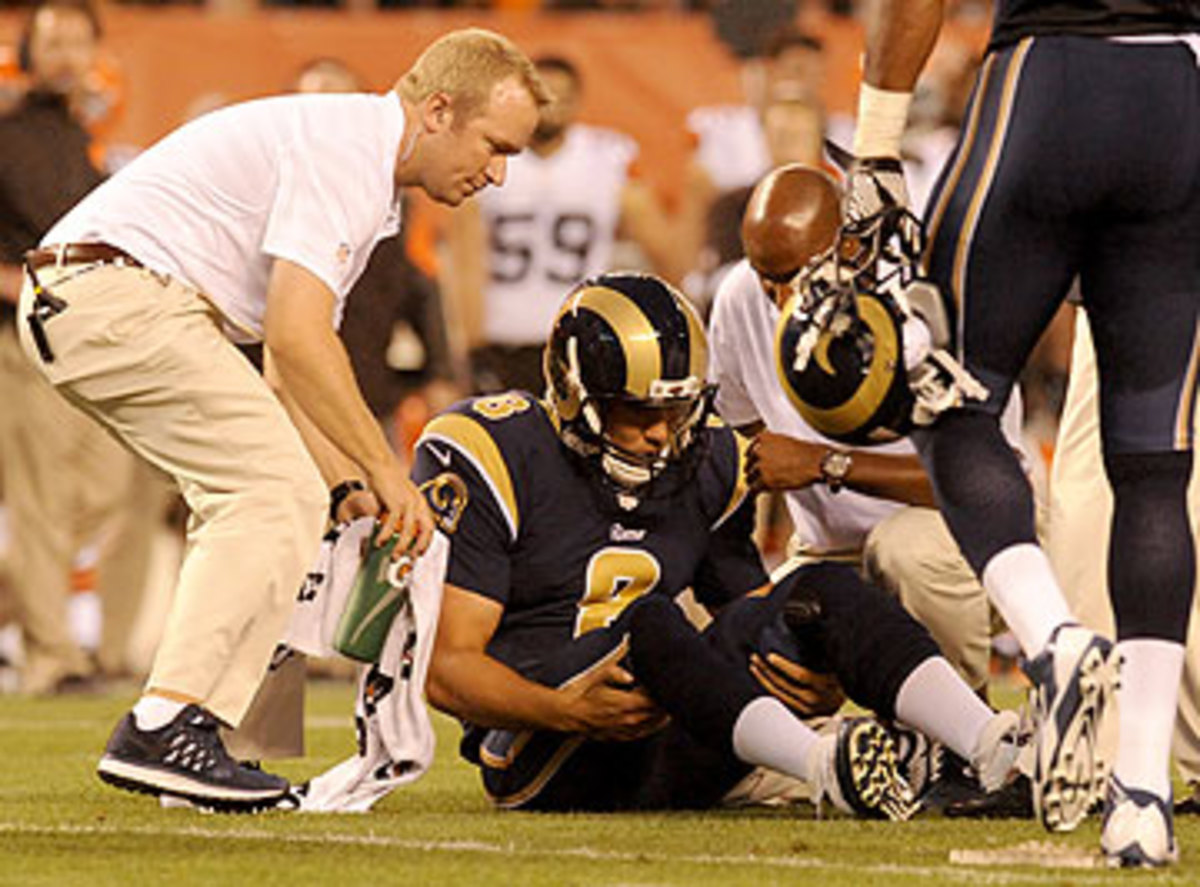 Bradford tore his ACL for the second time last preseason. (Joe Robbins/Getty Images)