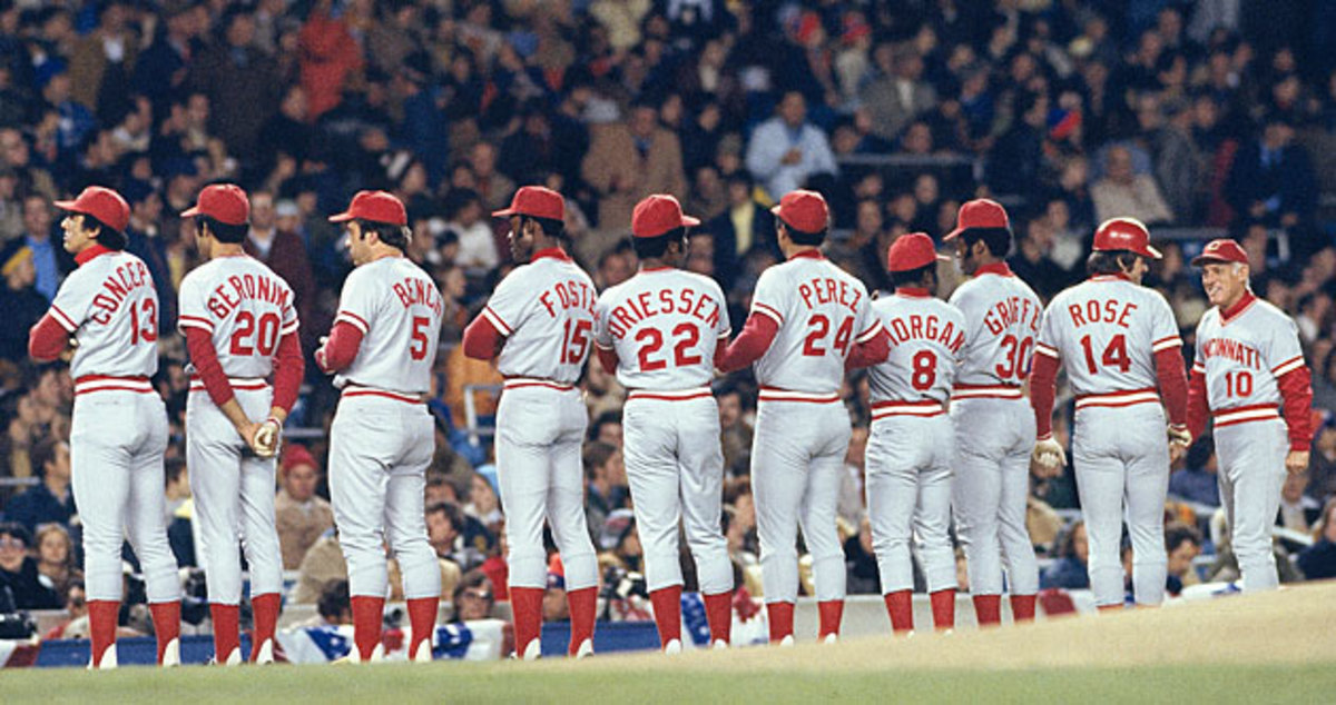 The Big Red Machine won two World Series in 1975 and '76 behind a slew of stars, led by Rose (No. 14).