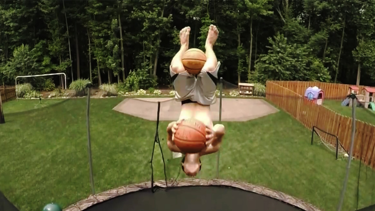Basketball trick shot flips Kevin Libertowski Sports Illustrated