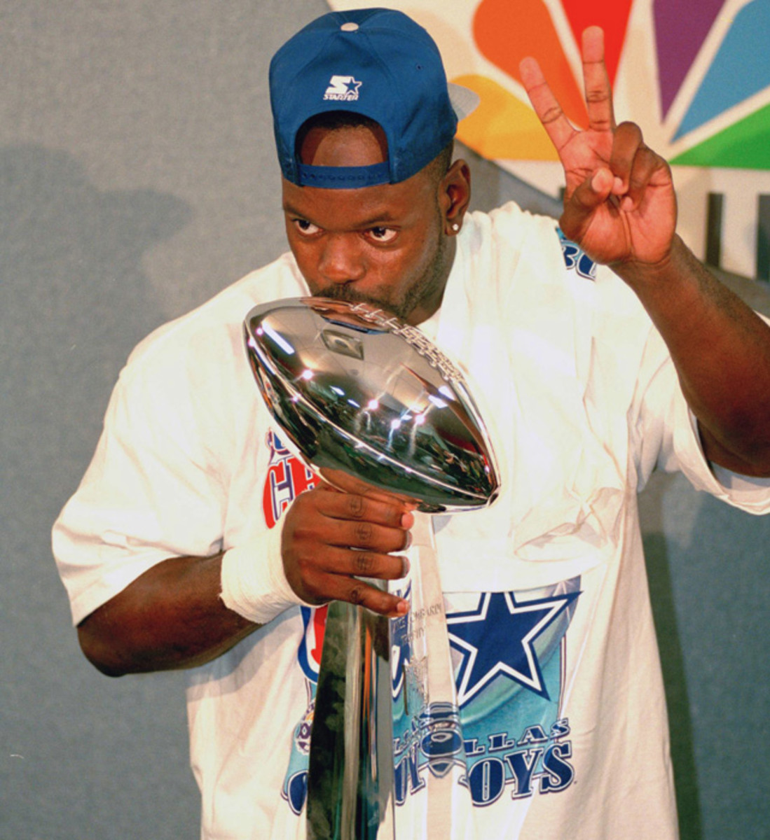 Emmitt Smith and Vince Lombardi Trophy