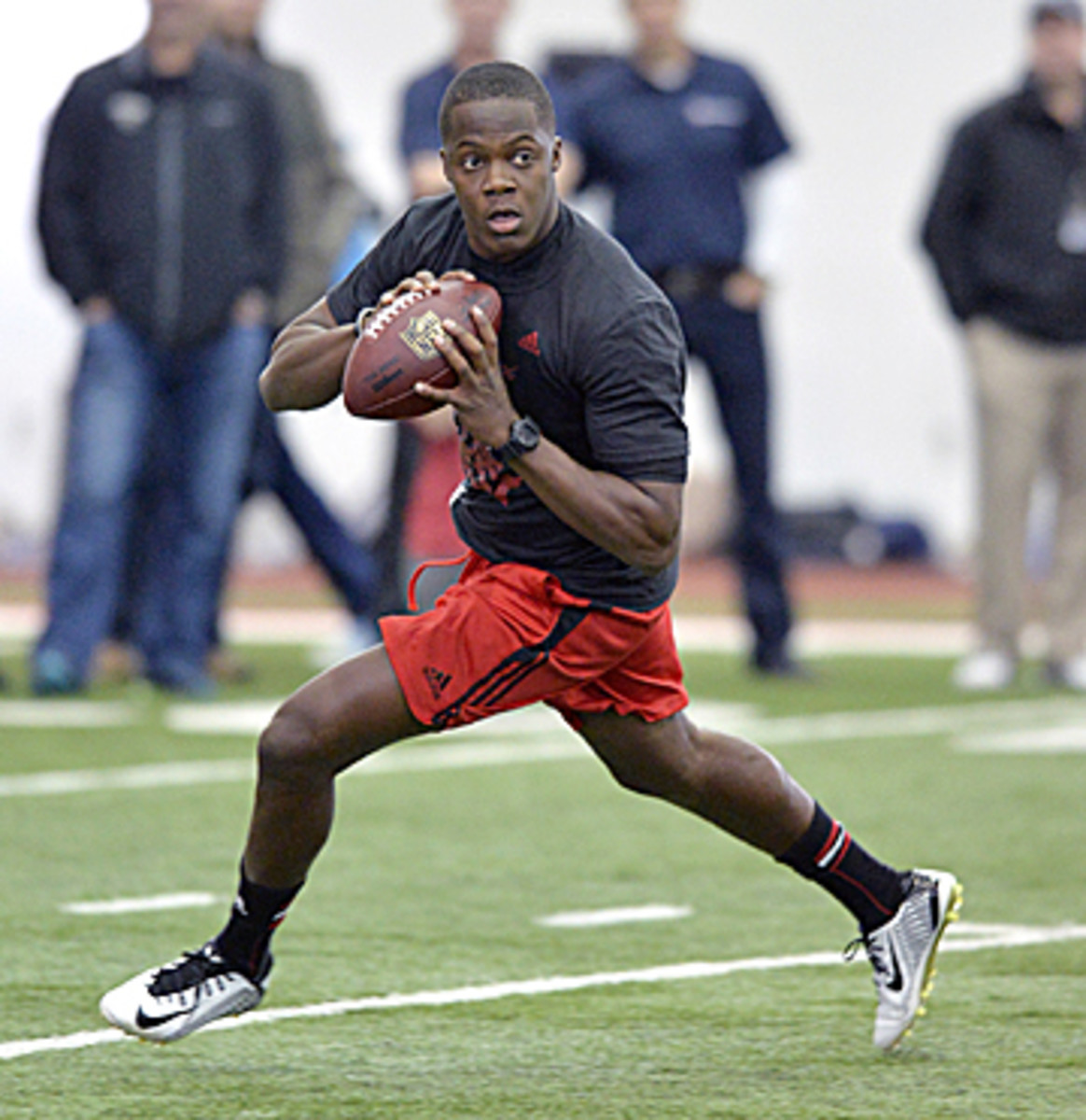 Bridgewater's shaky performance at his pro day allowed the Vikings to grab him 32nd overall last spring. (Timothy D. Easley/AP)
