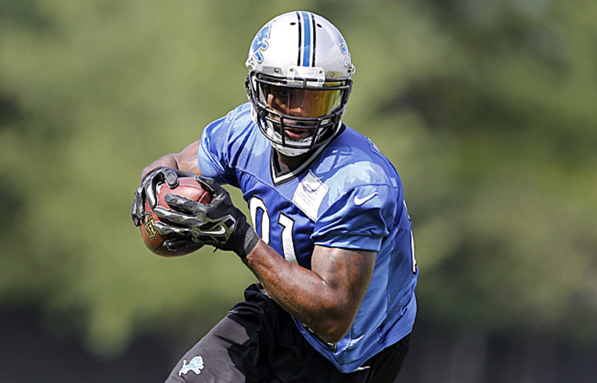 Calvin Johnson isn't slowing down as he enters his ninth pro season. (Photo by Paul Sancya/AP)