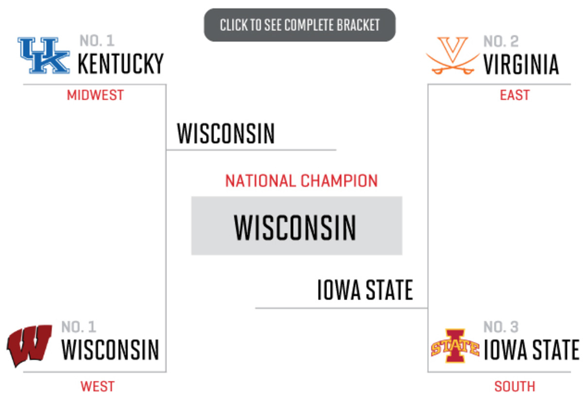 2015 NCAA tournament bracket - Pete Thamel