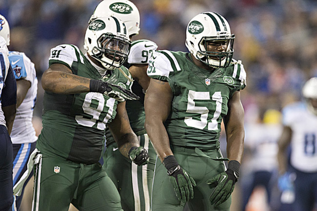 In limited action as a rookie, IK Enemkpali showed the ability to create pressure. (Wesley Hitt/Getty Images)