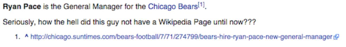 chicago bears gm ryan pace wikipedia