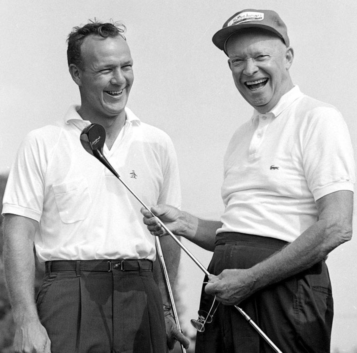 Arnold Palmer and Dwight Eisenhower