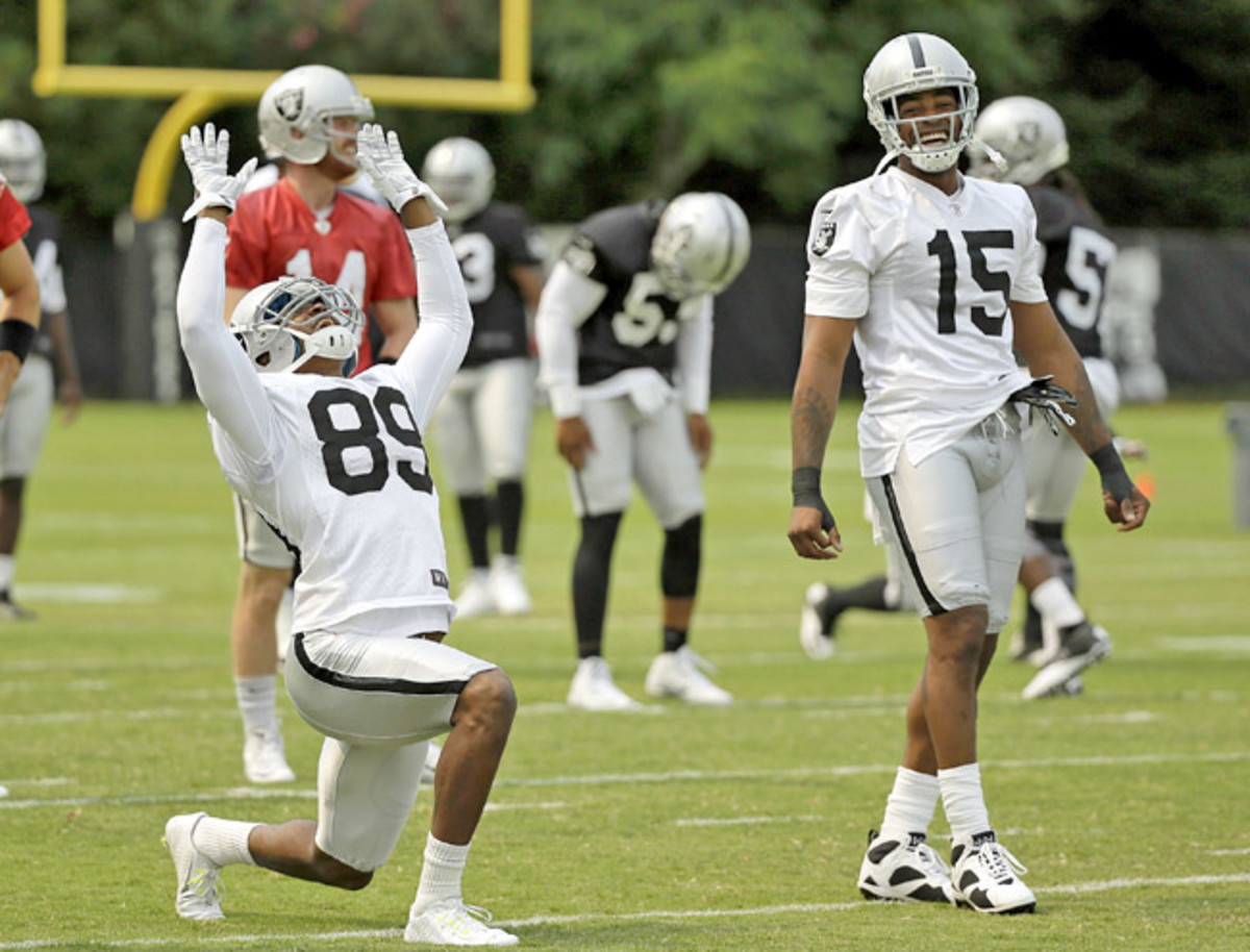 Cooper (left) and Crabtree are just what the Raiders needed in the receiving corps. (Eric Risberg/AP)