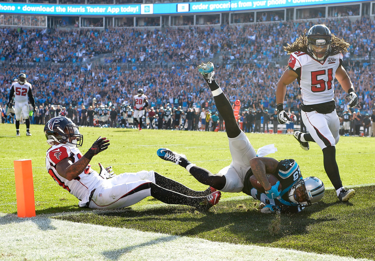 Ginn had just two catches against the Falcons, for a mere 120 yards and two TDs. 