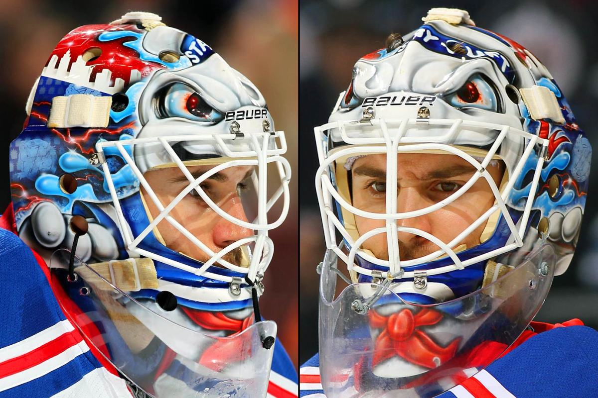 Cam Talbot New York Rangers Signed Autographed Up Close Mask 8x10