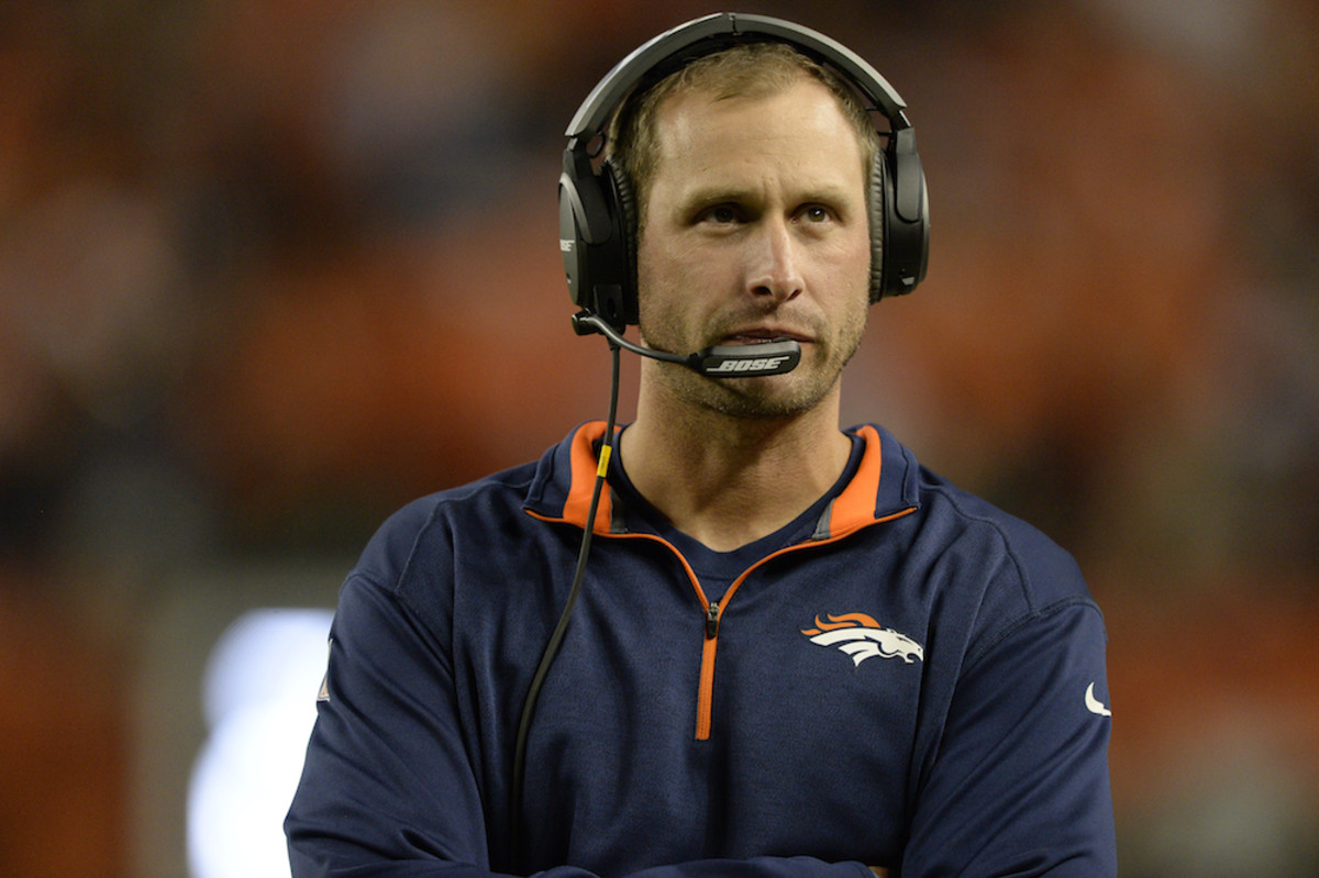Denver Broncos offensive coordinator Adam Gase to