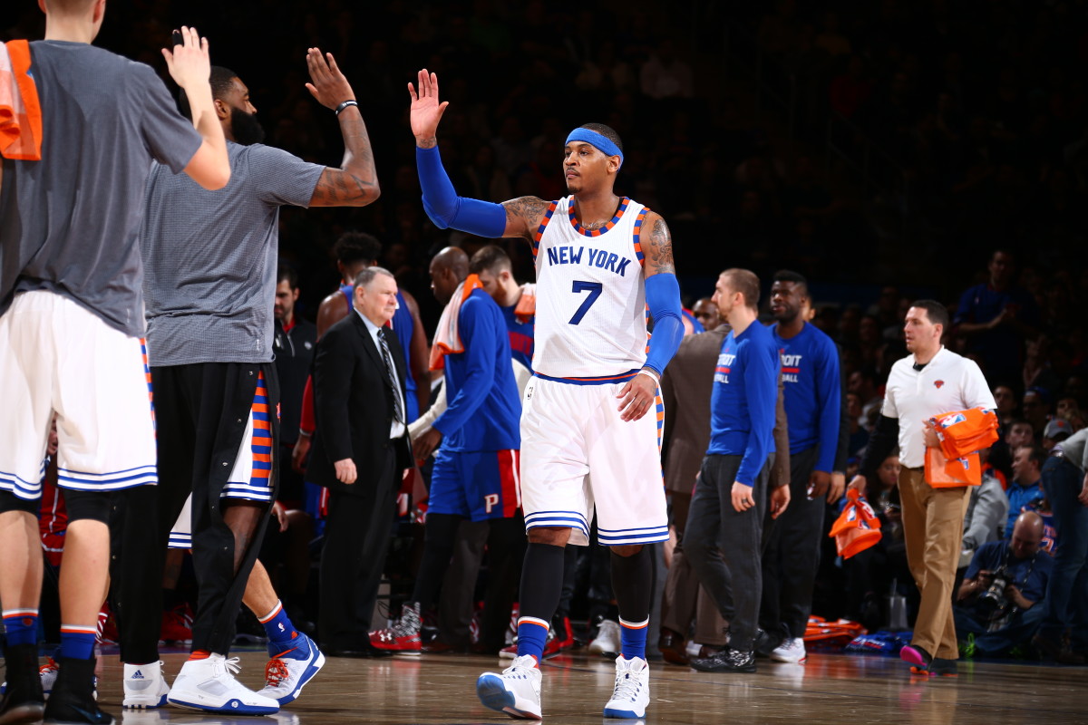 Anthony leads Knicks to 10896 win over Pistons Sports Illustrated