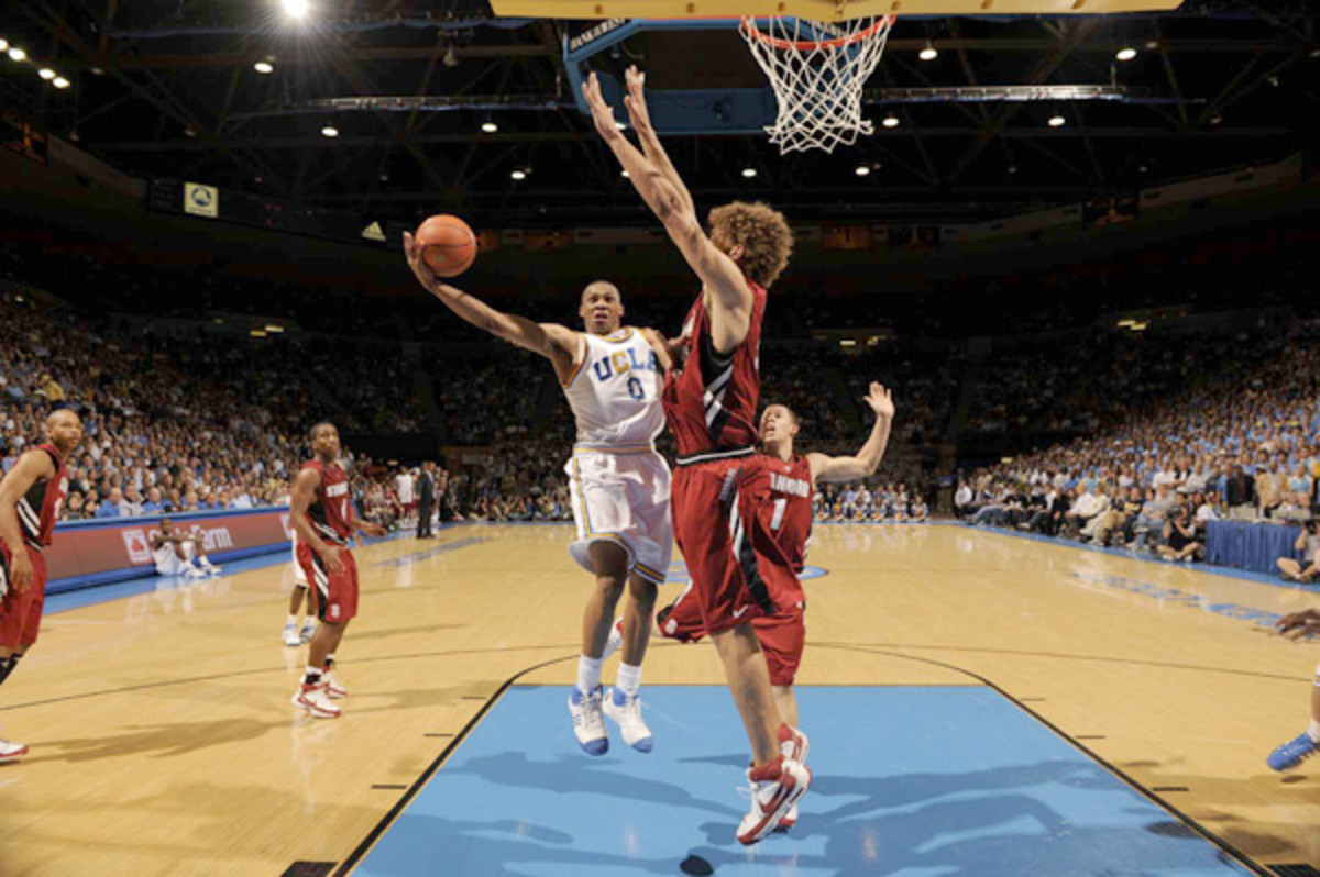 Stanford at UCLA, March 2008 (Russell Westbrook and Robin Lopez)