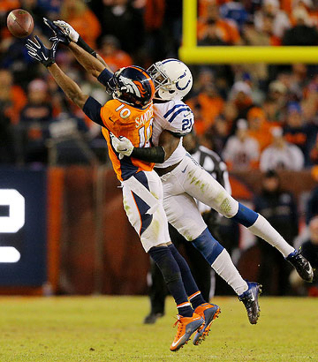 Colts cornerback Vontae Davis had five passes defensed in Sunday's win. (Justin Edmonds/Getty Images)