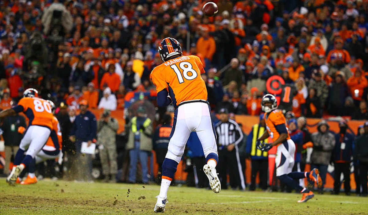 Peyton Manning misfired on several throws in Sunday's loss to the Colts (Simon Bruty/Sports Illustrated/The MMQB)