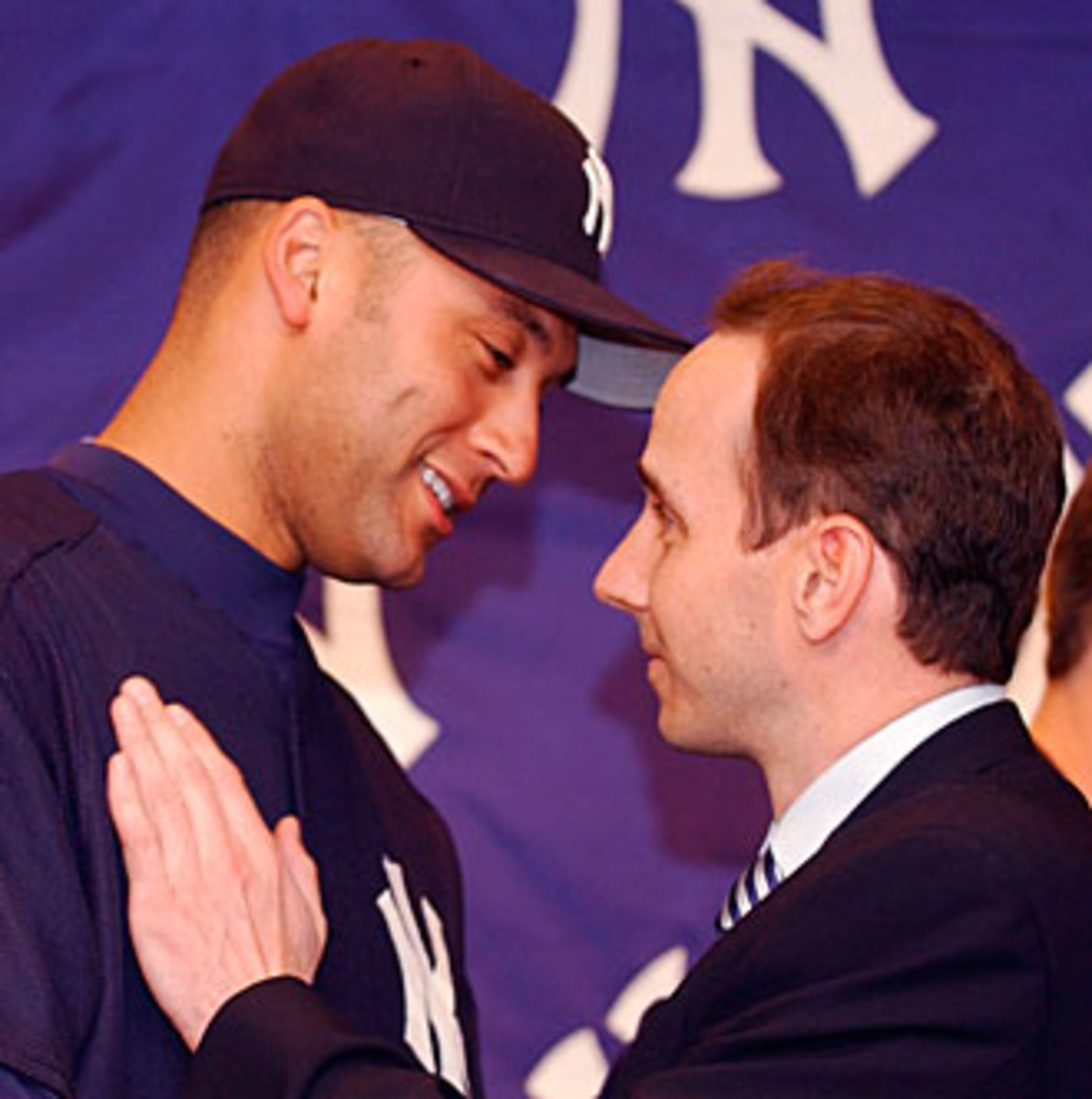 Derek Jeter was all smiles when he was named Yankees captain in 2003, but he took exception to Cashman's blunt appraisal of his skills seven years later.