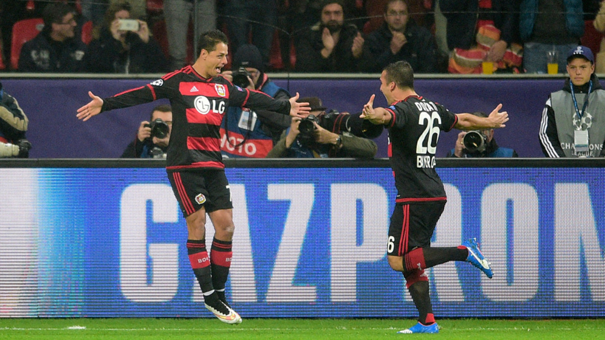 Watch Chicharito scores two for Leverkusen in Champions League