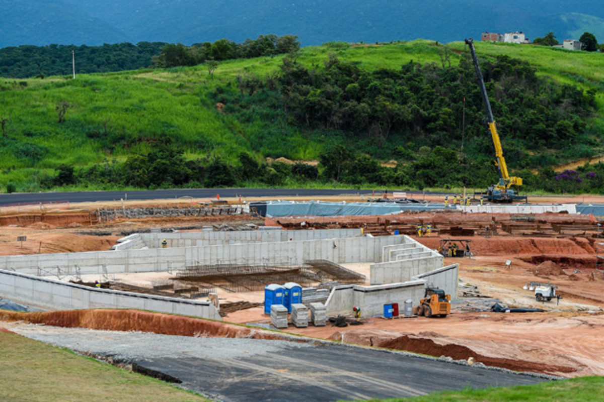 Construction in April at Deodoro Olympic Park, which will host several sports during the Rio 2016 Olympics Games.