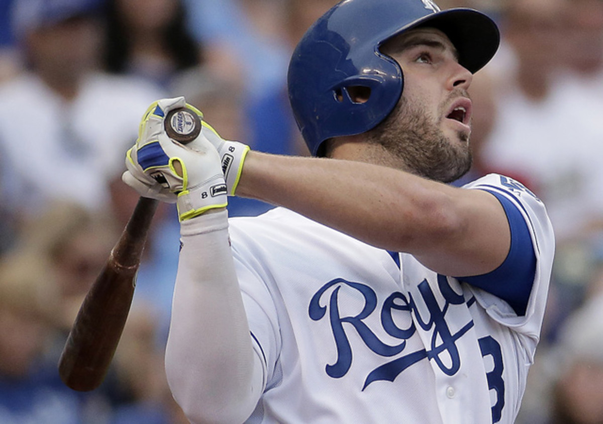 Mike Moustakas of the Royals leads all American League third baseman in All-Star Game fan voting.