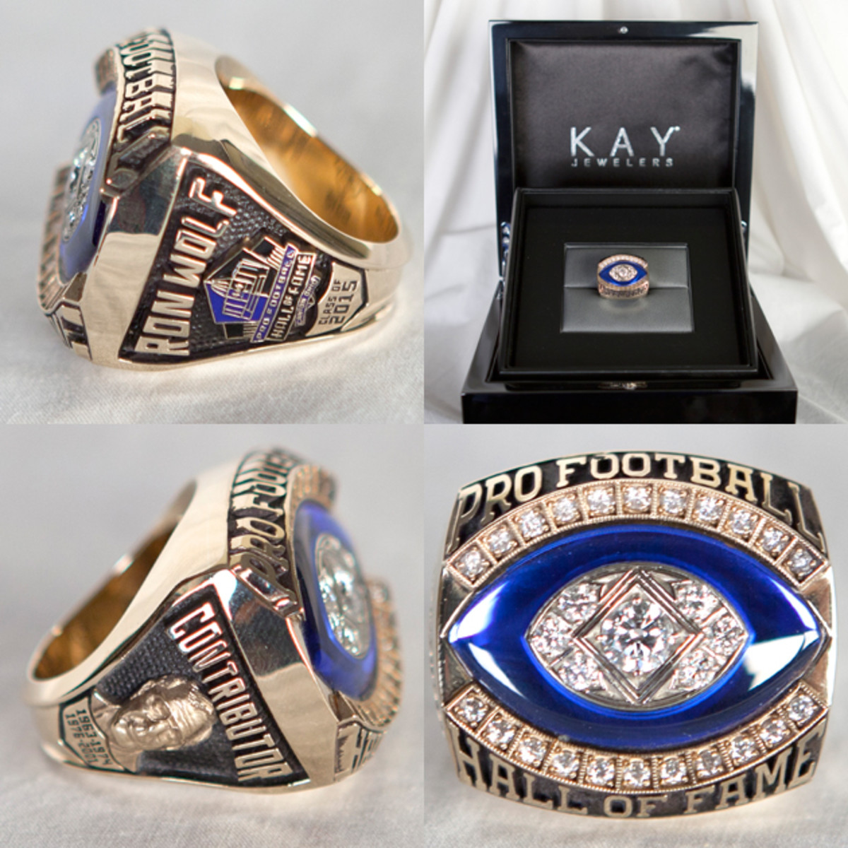 Kay® Jewelers redesigned the Hall of Fame Ring of Excellence in 2013. The Hall of Fame Ring of Excellence is one of three iconic symbols that represent the elite status of being a member of the Pro Football Hall of Fame. 