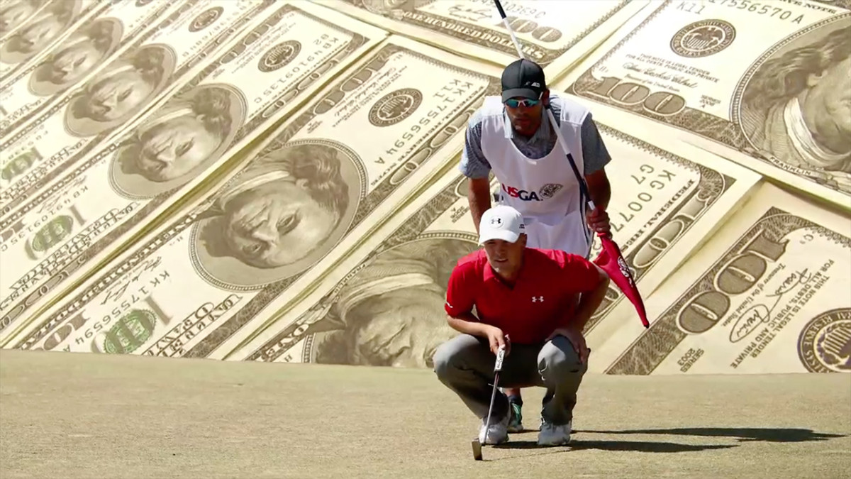 Jordan Spieth's caddie is on the road to a millionaire
