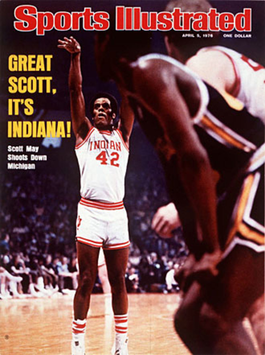 Scott May had 26 points as the Hoosiers beat Big Ten rival Michigan for the third time that season, in the title game.