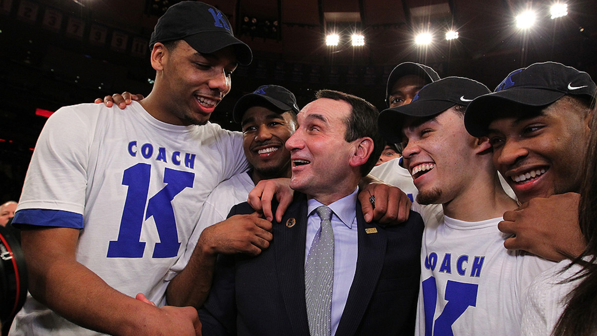 Coach K enjoys moment of win No. 1,000 over St. John's with family