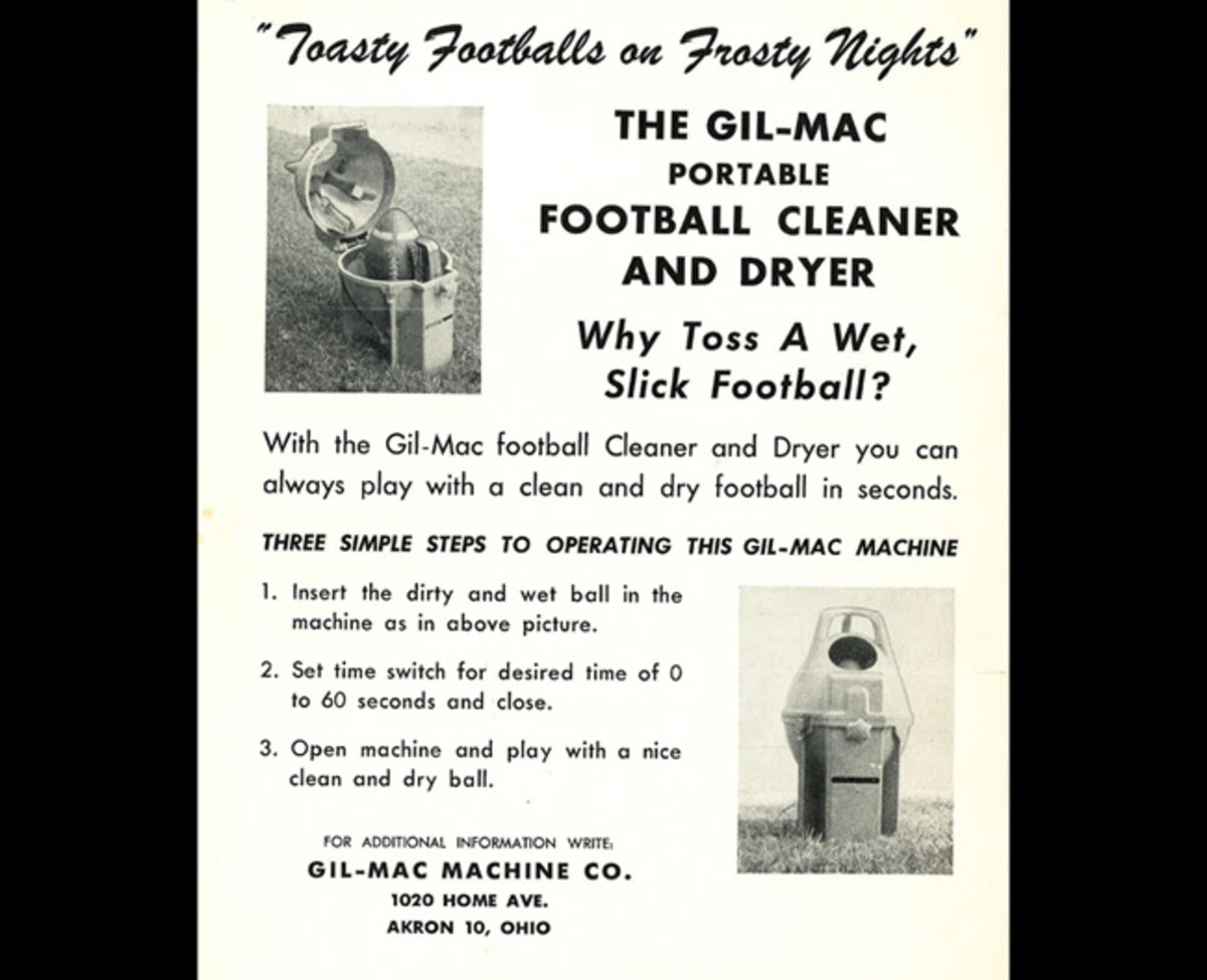 The only practical way to keep a football warm and dry.