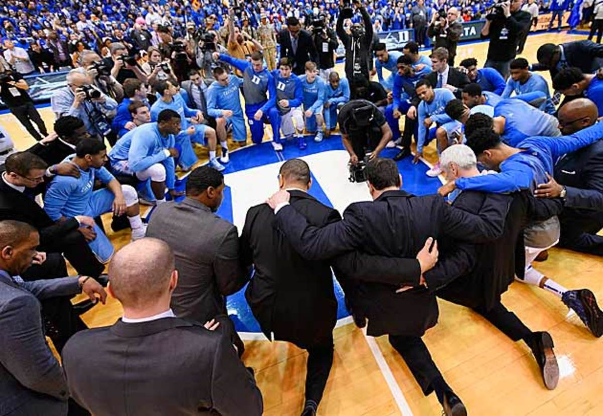 Duke vs. UNC pregame ceremony inline