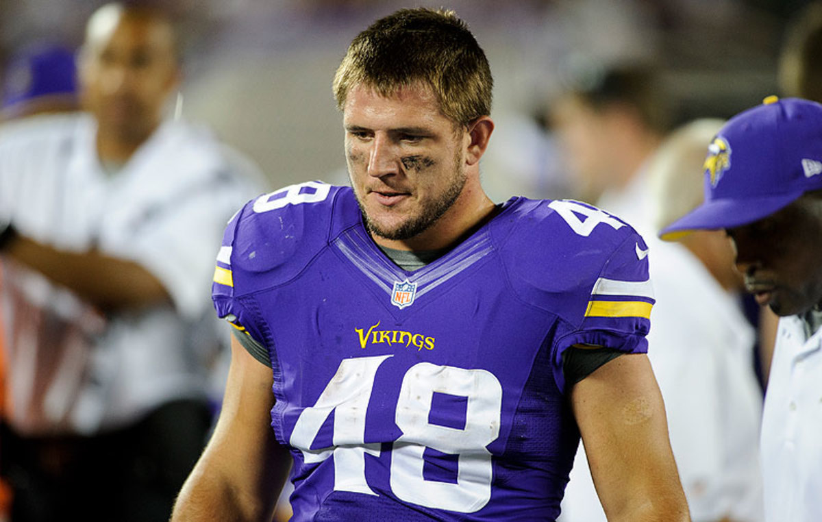 Zach Line sits atop the fullback depth chart as the Vikings prepare for training camp next month. (Hannah Folsien/Getty Images)