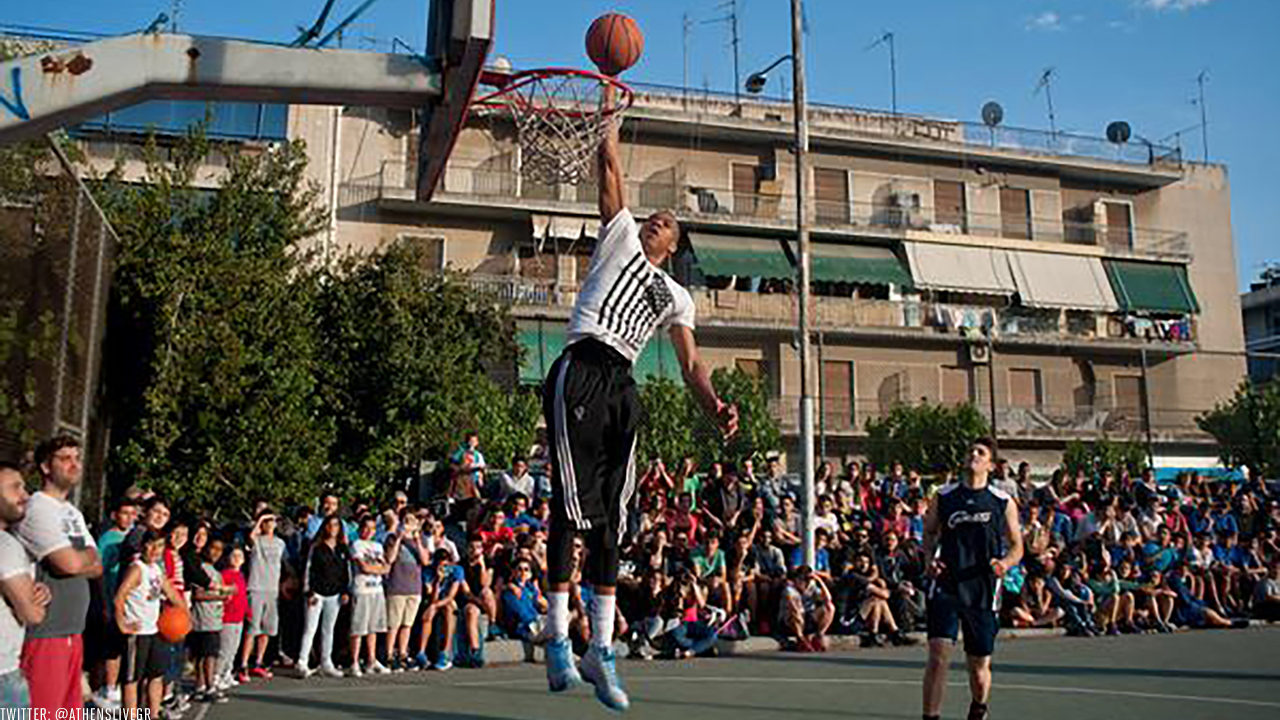 Giannis Antetokounmpo plays pick up hoops in Greece Sports Illustrated