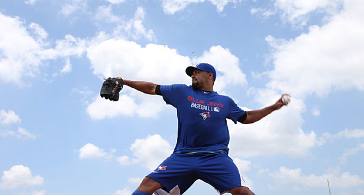 Santana is attempting a comeback with the Blue Jays, but he still hasn't pitched professionally since 2012.