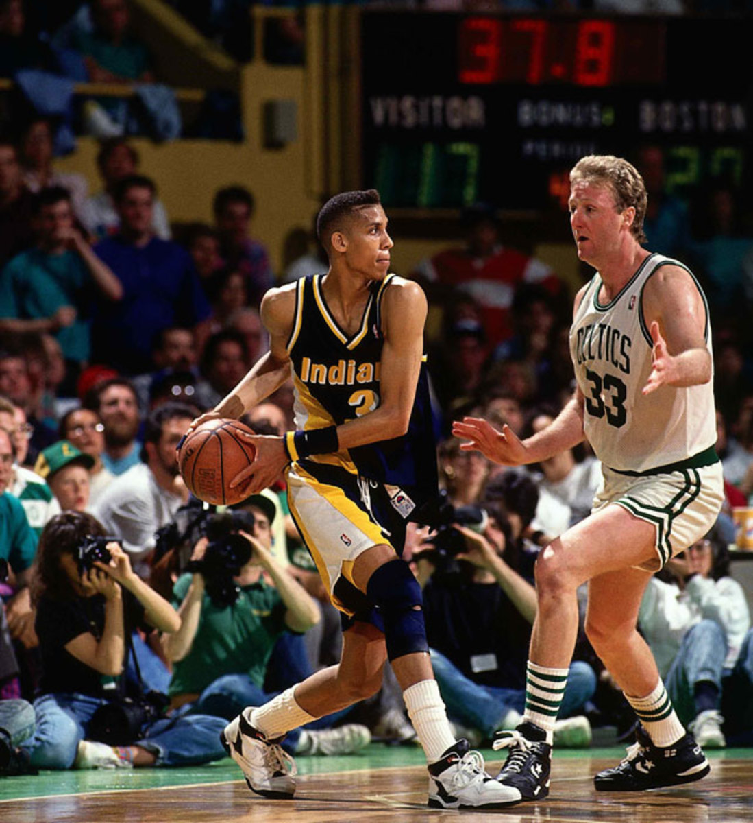 Reggie Miller and Larry Bird